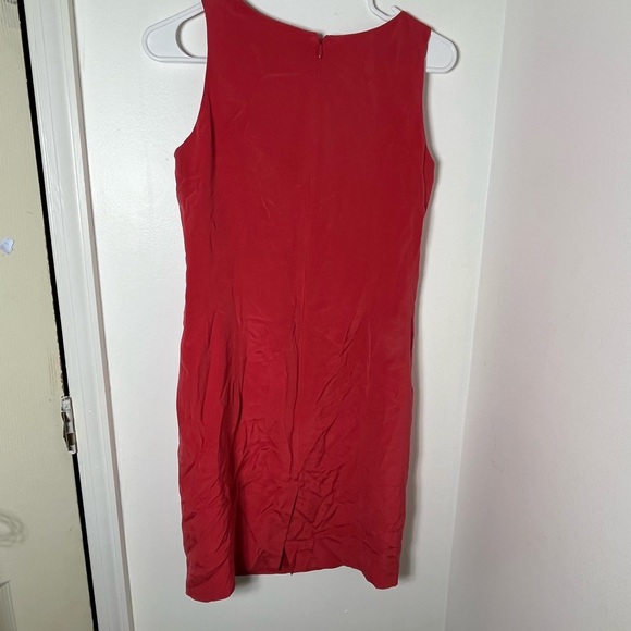 Valerie Dresses 100% Silk Coral Sheath Dress Size 4 Sleeveless Lined - Picture 5 of 5